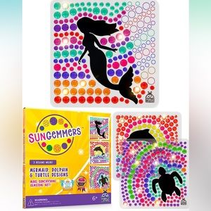 SUNGEMMERS Big Gem Mermaid & Dolphin Diamond Window Art Suncatcher Kit